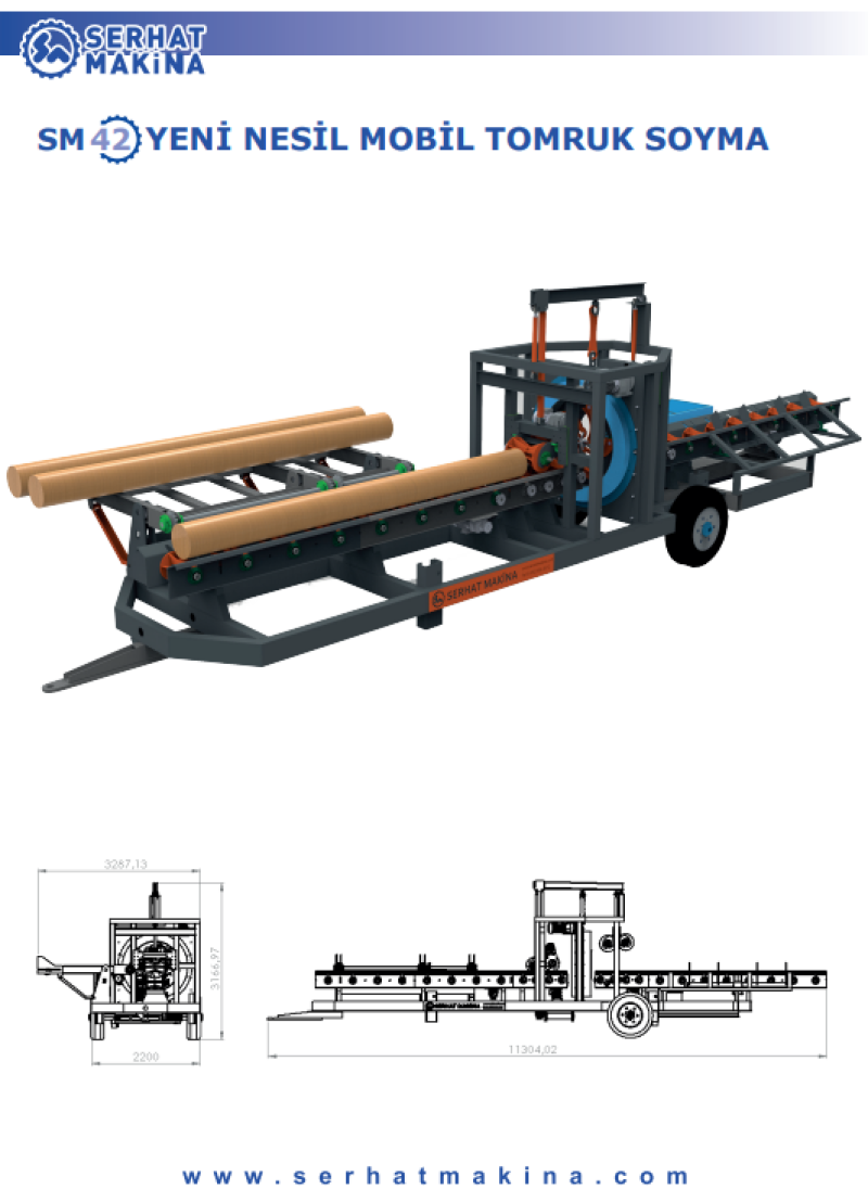 SM-42 NEW GENERATION MOBILE LOG PEELING MACHINE