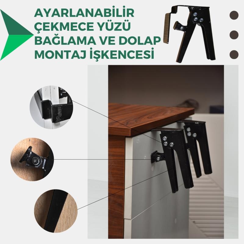 AYARLANABİLİR ÇEKMECE YÜZÜ VE DOLAP MONTAJ İŞKENCESİ