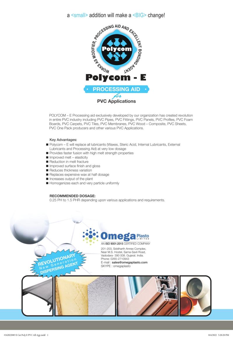 POLYCOM – E PVC UYGULAMALARI İÇİN PROSES YARDIMCISI