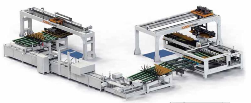 Loading and unloading connection equipment for small plate padding line