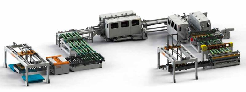 Loading and unloading connection equipment for SPC profiling line