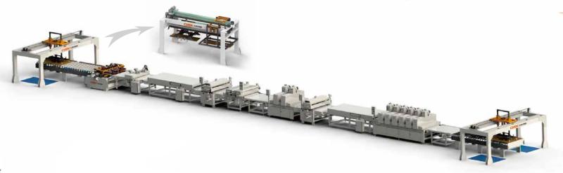 Loading and unloading connection equipment for UV coating line