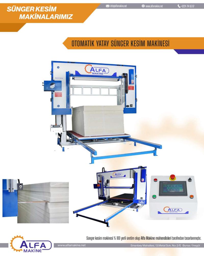 HORIZONTAL AUTOMATIC SPONGE CUTTING MACHINE