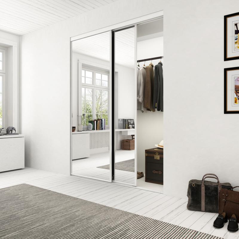 Mirror Panel Sliding Bypassing Wardrobe Doors