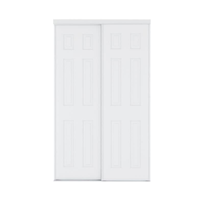 Six Panel Moldy Door Sliding Bypassing Wardrobe Doors