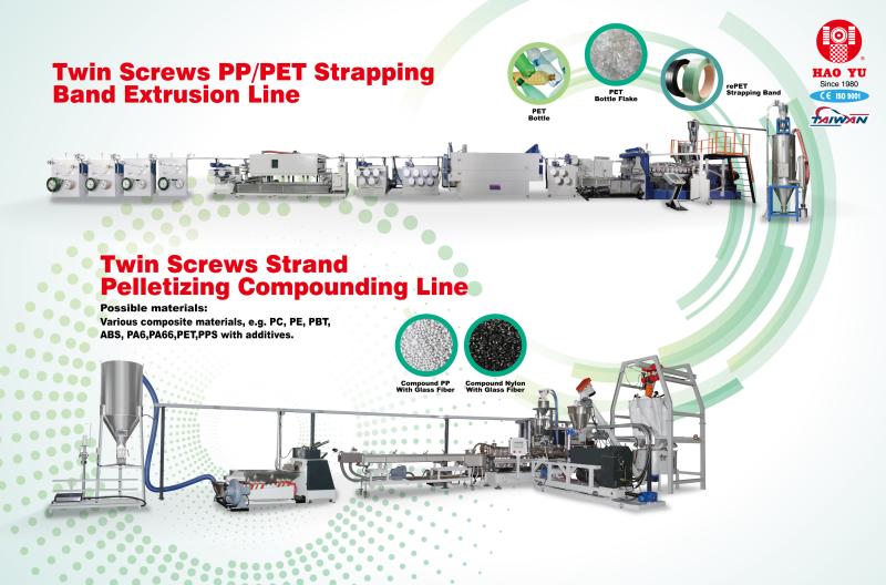 Twin screws pelletizer plant