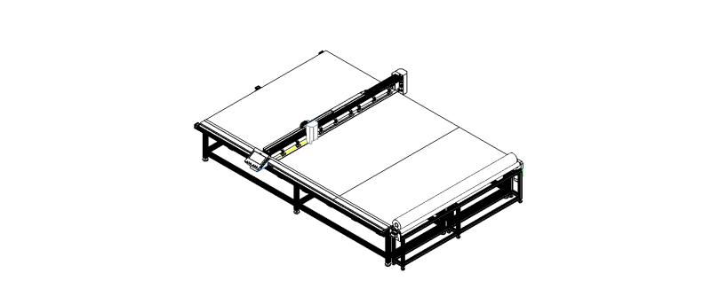 QCM-5300 Cutting Machine for Technical Textiles (Zip Screen)