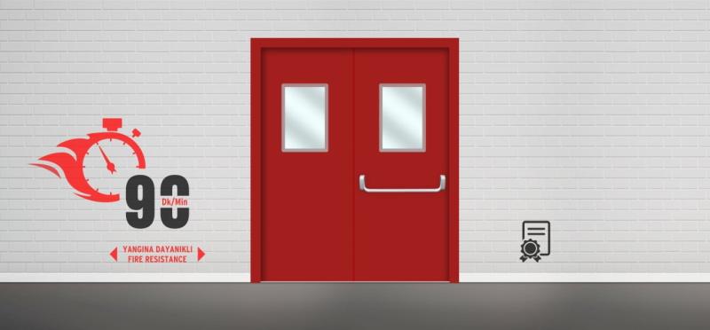 ECR|20 / Double-Leaf Glazed Fire Door