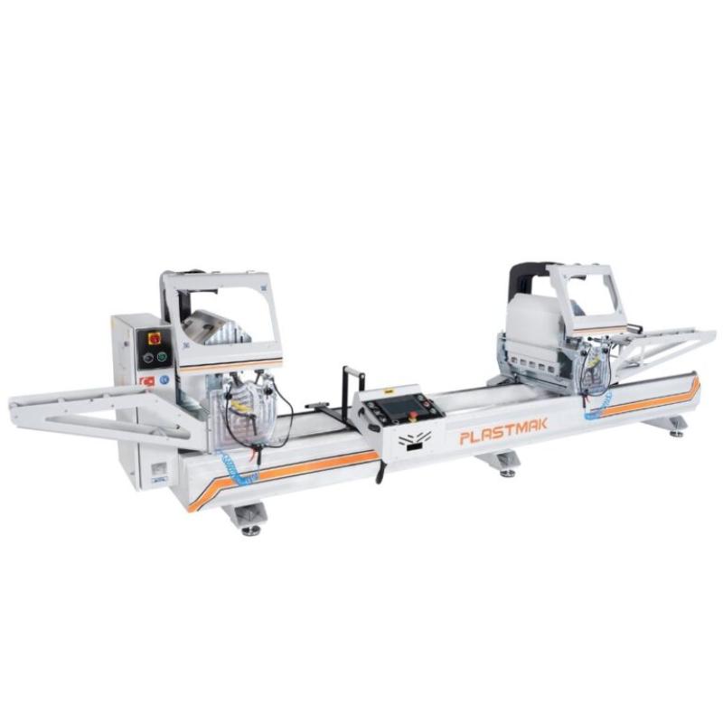 SÇ 4000 S Aluminyum / Pvc Full Otomatik Servo Motorlu Çift Köşe Kesim Makinası
