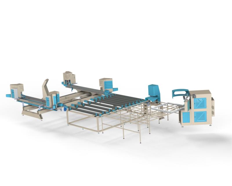 CNC FOUR CORNER WELDING AND CORNER CLEANING AUTOMATION LINE