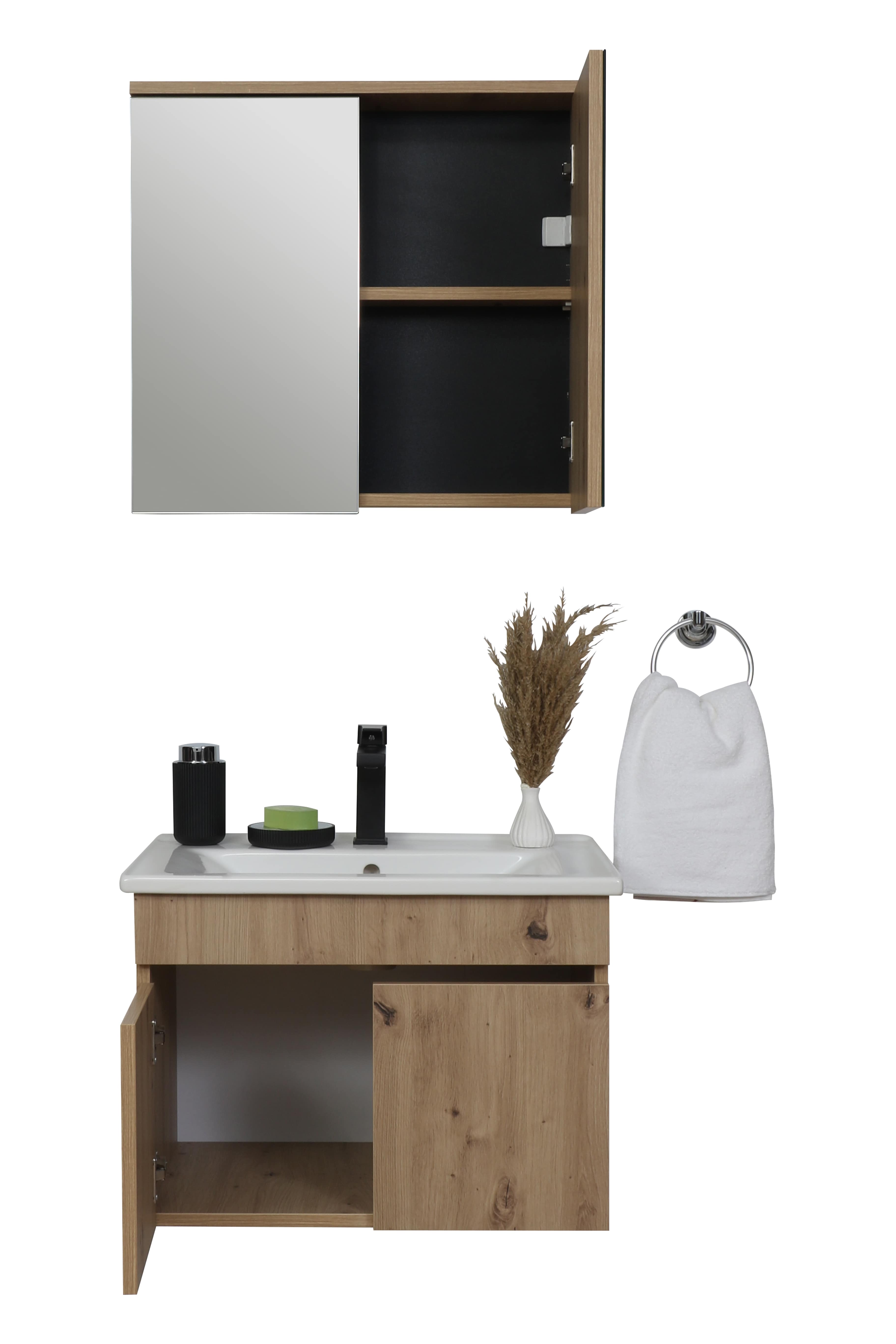 Star Set (Hanging Base + Mirrored Top + Sink) Pera 80 cm