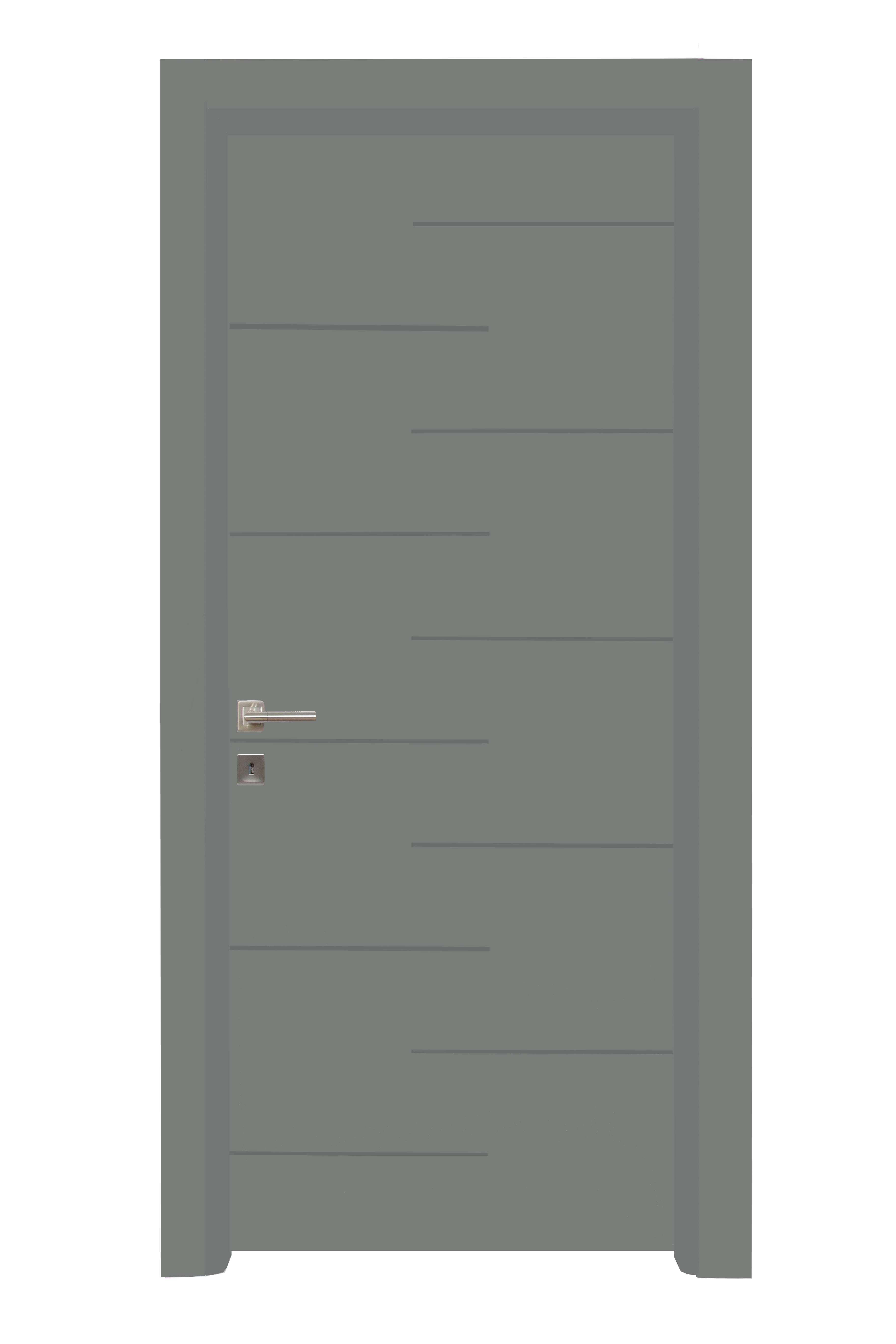 Safir PVC Single Panel Door 80x205 Cm 10/13 Khaki