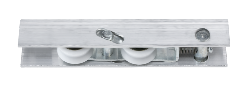 ALUMINUM SLIDING ROLLER WITH DOUBLE PLASTIC WHEELS