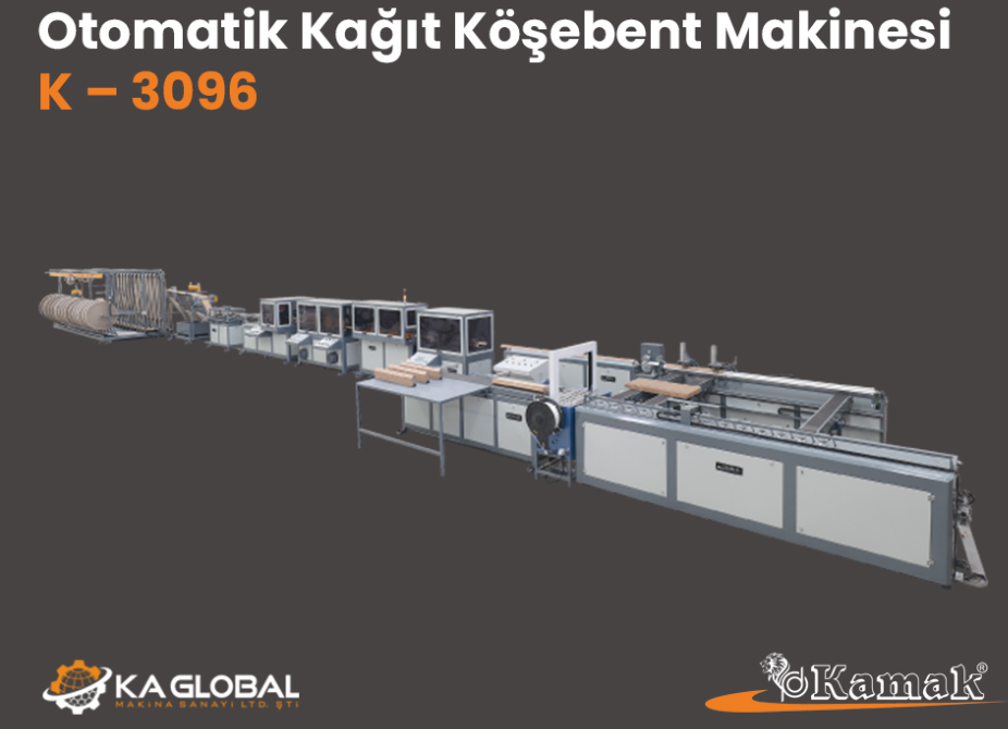 K-3096 OTOMATİK PAKETLEMELİ KAĞIT KÖŞEBENT MAKİNESİ