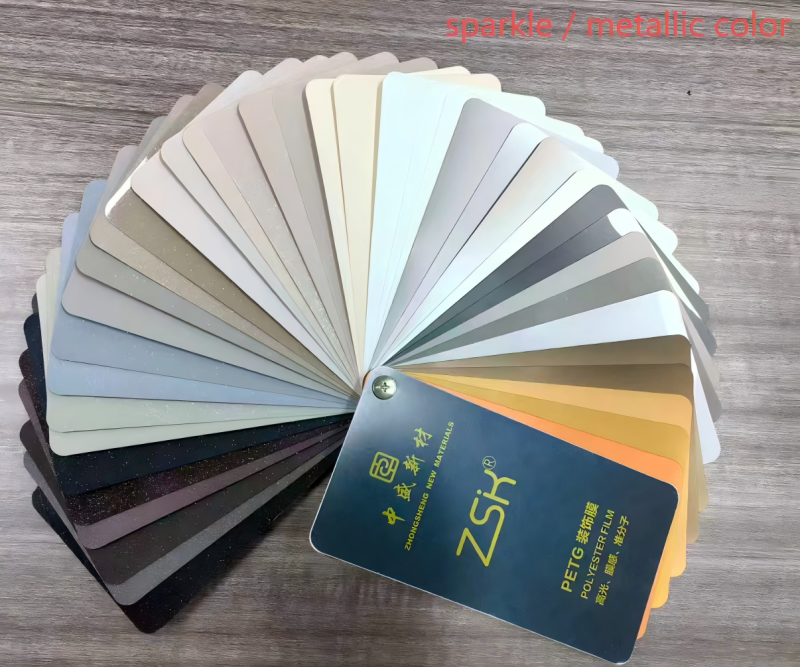 PET film metallic/sparkle color