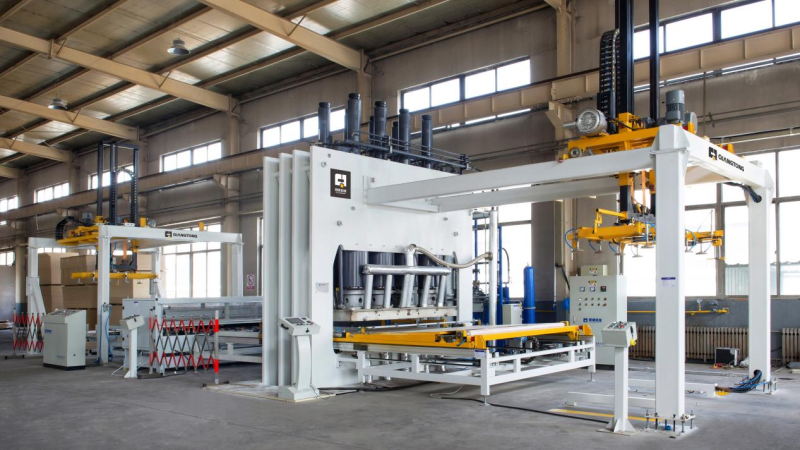 Short cycle press machine line