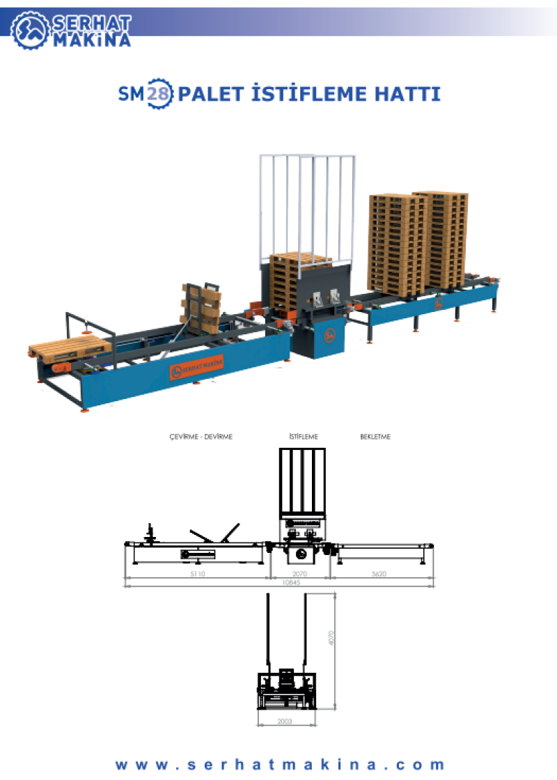 SM-28 PALET İSTİFLEME MAKİNESİ