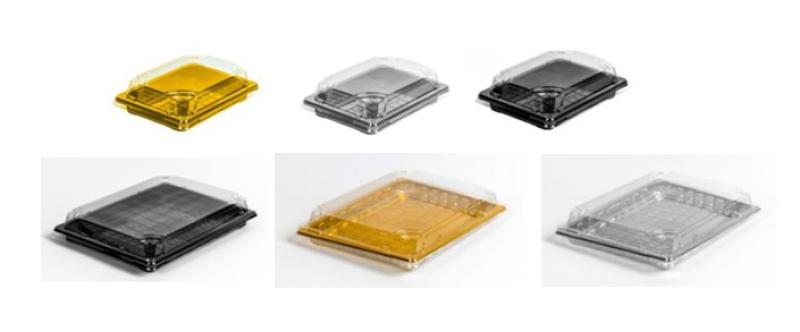 L-ST3 Sushi  Container (165*115) Base + Lid; L-ST6 Sushi  Container (255*185) Base+ Lid