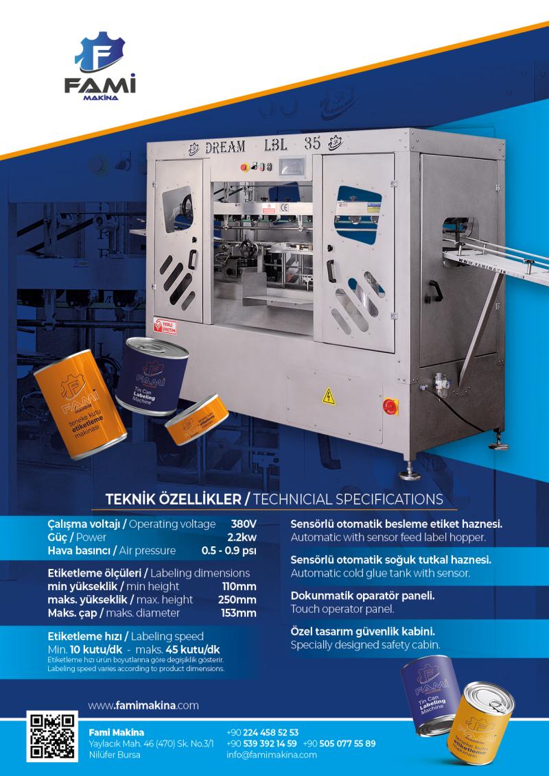 TENEKE KUTU ETİKETLEME MAKİNALARI