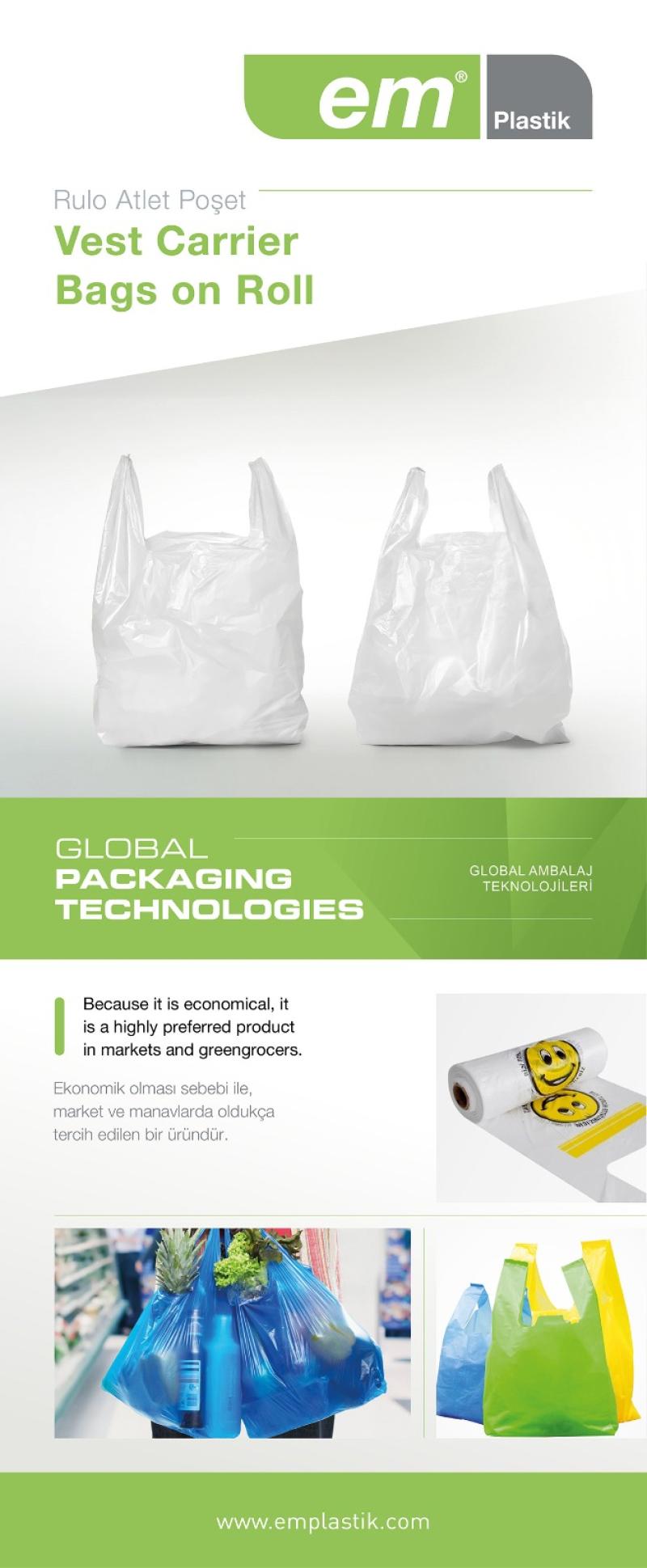 Vest Carrier Bags on Roll