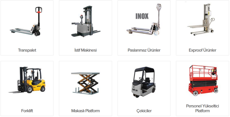 Forklift-Transpalet-İstifleme Makinaları - Vinç Altı Kaldırma Ekipmanları