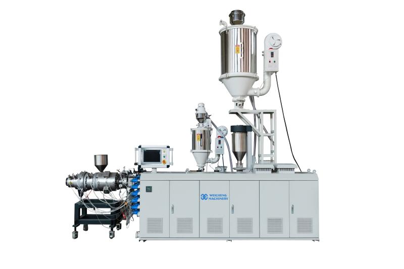 Pipe extrusion line