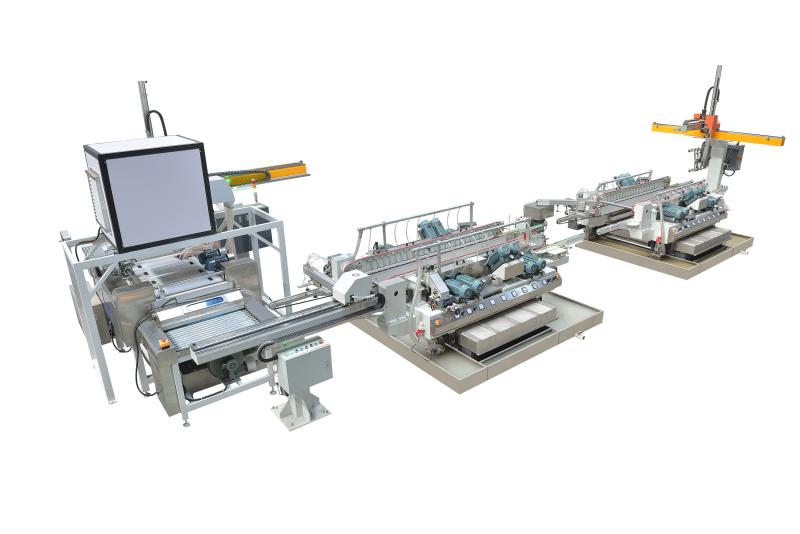 L Shape Small Glass Double Edging Production Line
