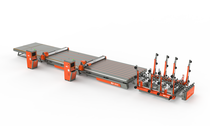 AUTOMATIC(LASER MARKING) GLASS CUTTING MACHINE(FOUR-SECTION)