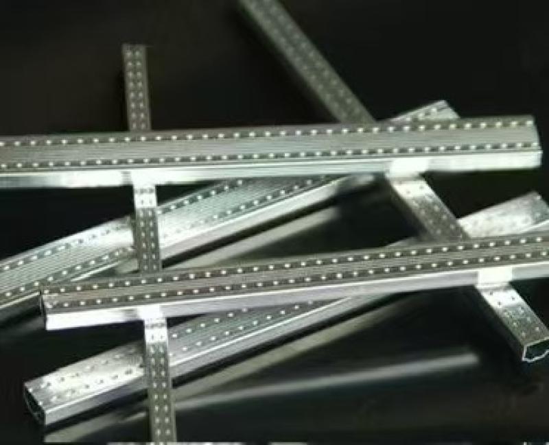 Aluminum spacer bar for insulated glass.