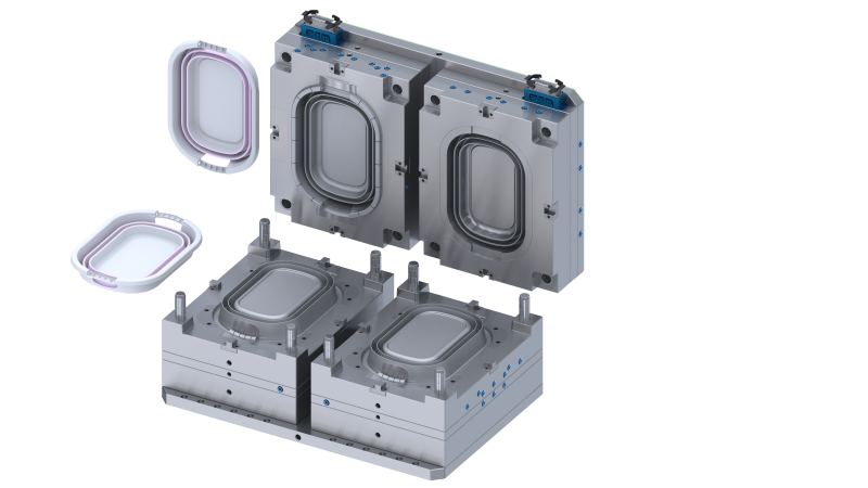 KATLANIR ÇİFT RENK SEPET KALIBI