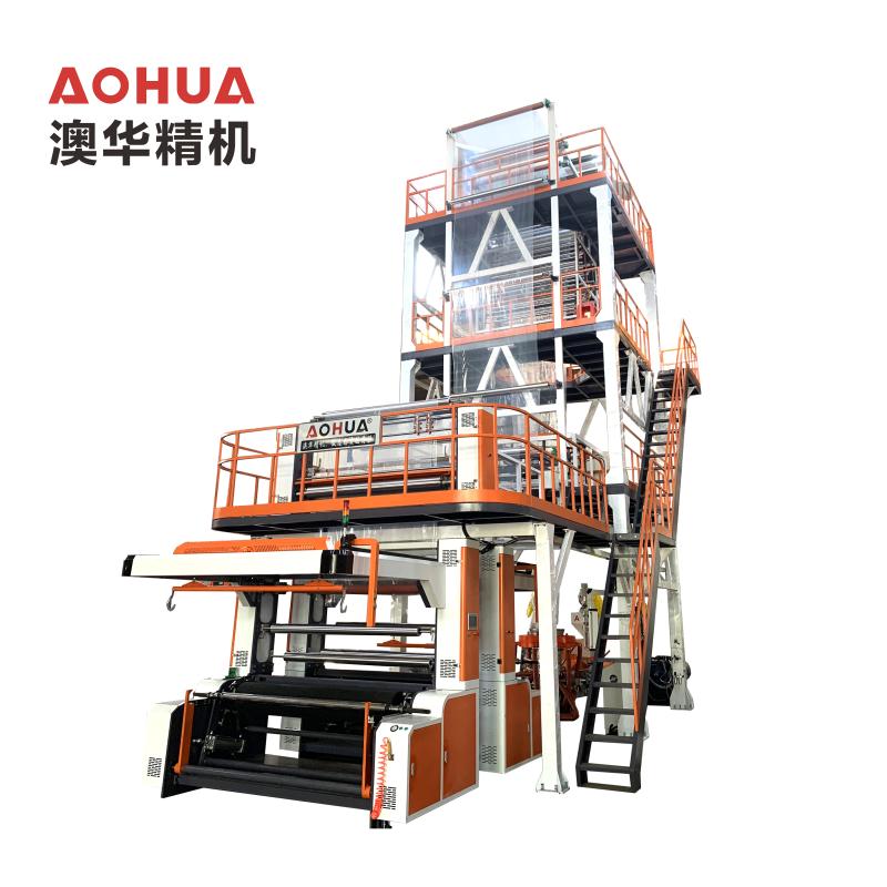 LDPE/HDPE için ABC 3 katmanlı plastik film üfleme makinesi
