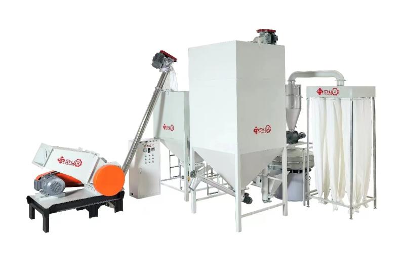 PVC crushing and grinding production line equipment with silo