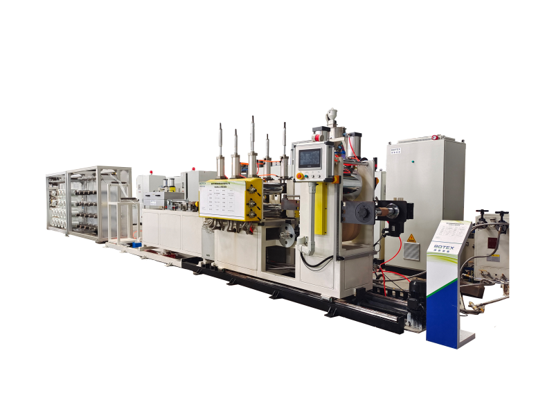 Unidirectional prepreg belt (CFRTP) production line