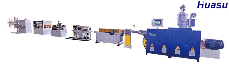 PE / PP / PA / EVA / PVC / PVDF Tek Duvar Oluklu Boru Ekstrüzyon Hattı (10-200)