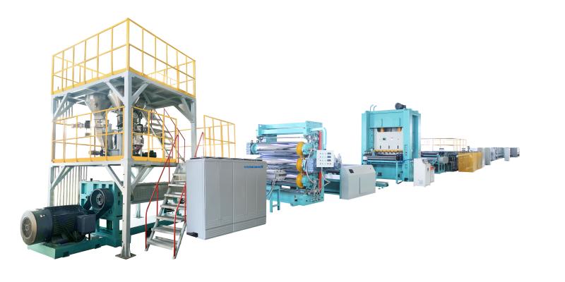 Plastic Biaxial Stretching Geogrid Production Line