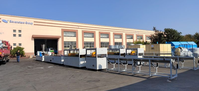 PVC profile extrusion line