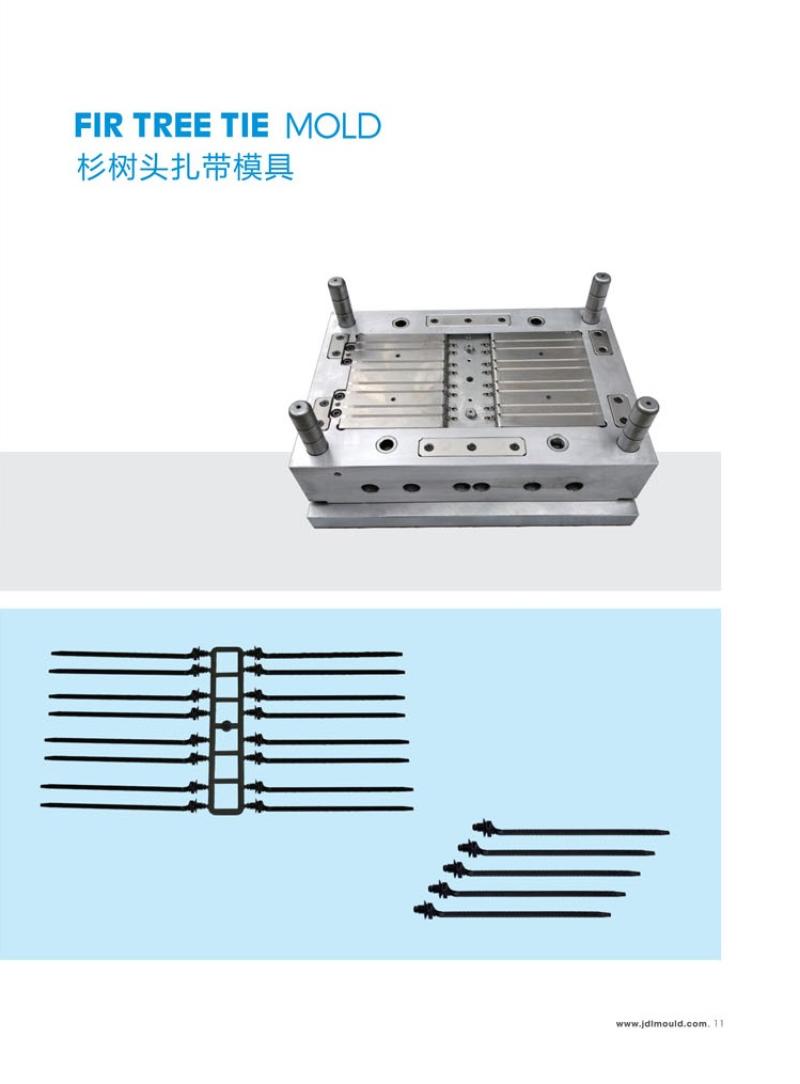 Plastic injection mould for cable tie