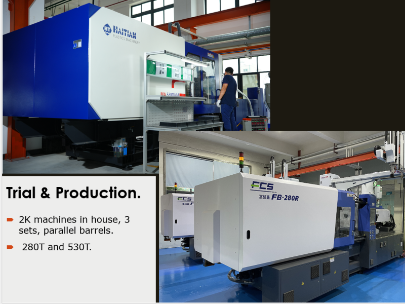 2K machines production, 2K molds