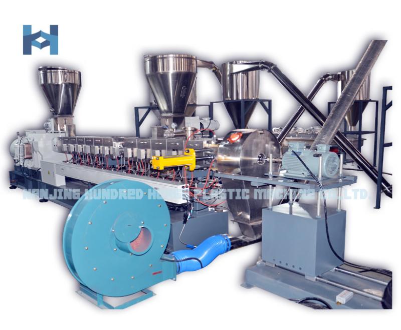 Yüksek dolgulu masterbatch'ler için HTE75 çift vidalı ekstruder