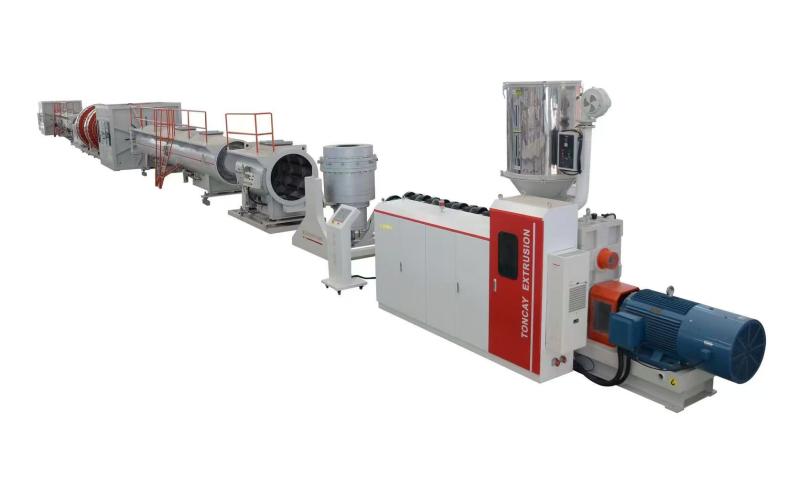 Çelik Tel Örgü İskelet Takviyeli HDPE Boru Yüksek Hızlı Üretim Hattı