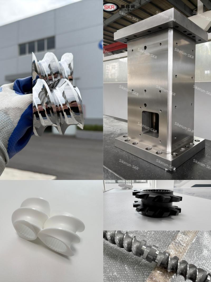 Korozyona dayanıklı floro kauçuk ekstruder vidası