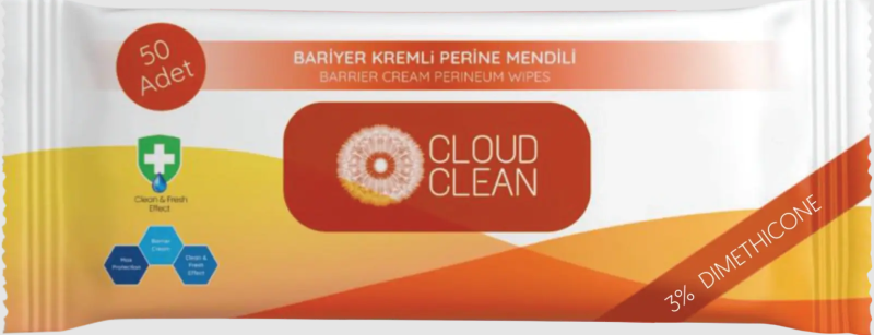 CLOUD CLEAN BARİYER KREMLİ PERİNE MENDİLİ