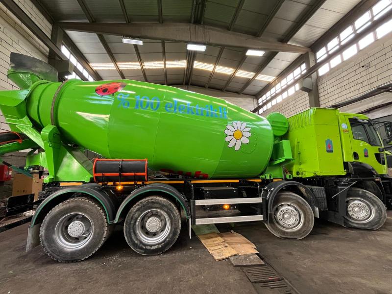 Dizelden Bataryalı Elektrikliye Dönüştürülmüş Beton Mikser Kamyonu