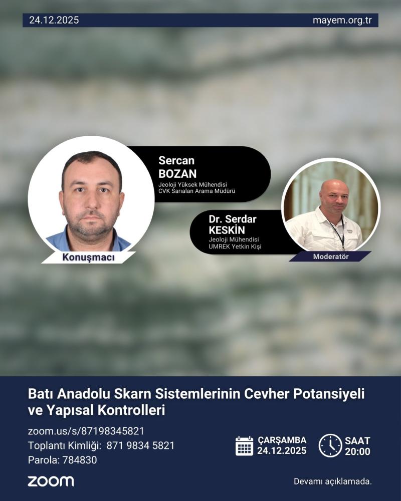 Maden ve Yerbilimleri Profesyonelleri Mesleki gelişim faaliyetleri