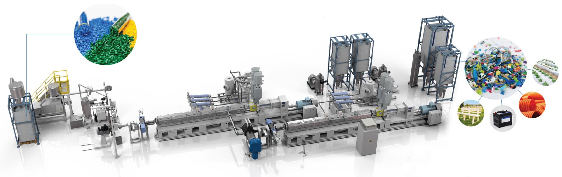 Recycle Granule Extruder Lines