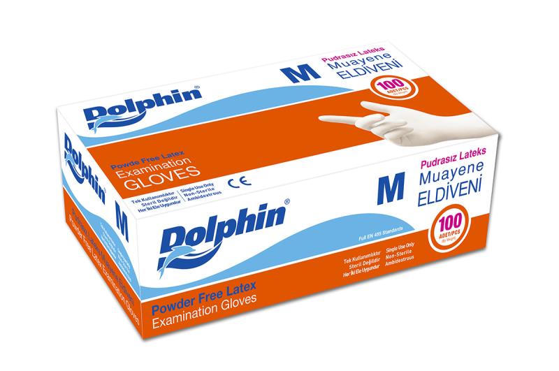 Dolphin Powder Free Latex Examination Gloves