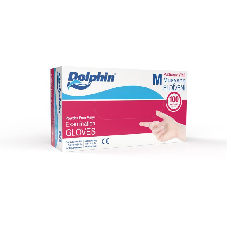 Dolphin Pudrasız Beyaz Vinil Eldiven