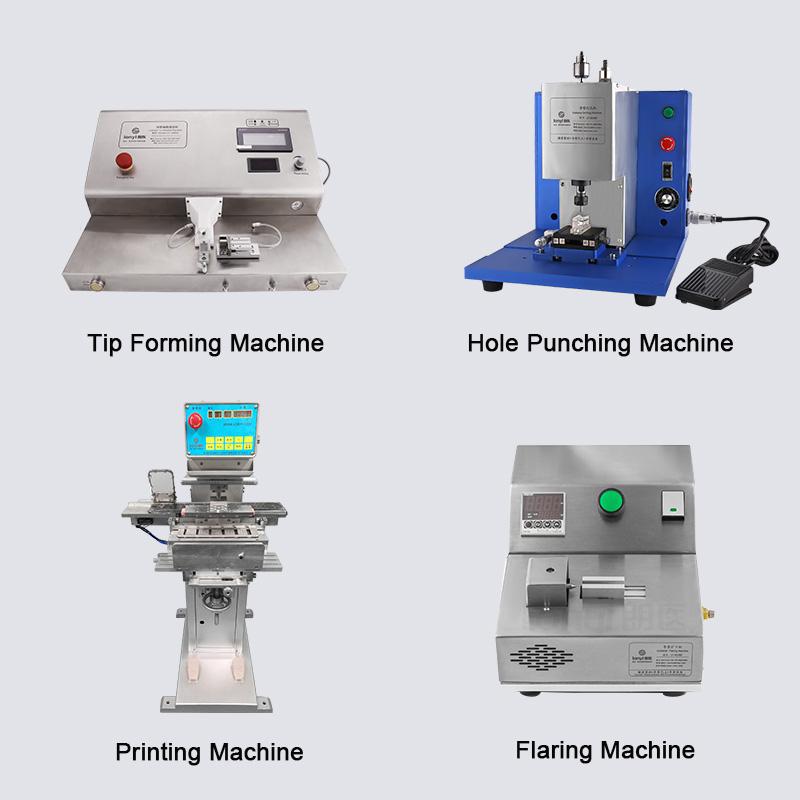 Tıbbi Ekipman (Delme Makinesi, Uç Şekillendirme Makinesi, Tampon Baskı Makinesi ve Ağzı Genişletme Makinesi)
