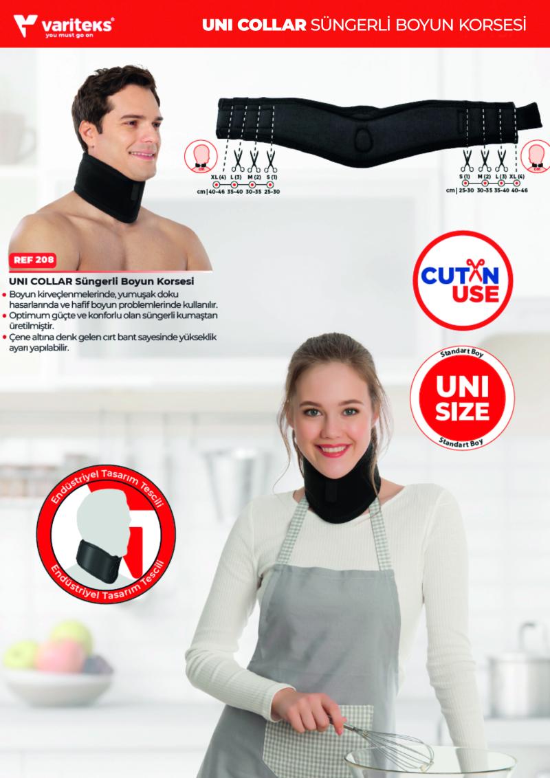 REF 208 Uni Collar Süngerli Boyun Korsesi
