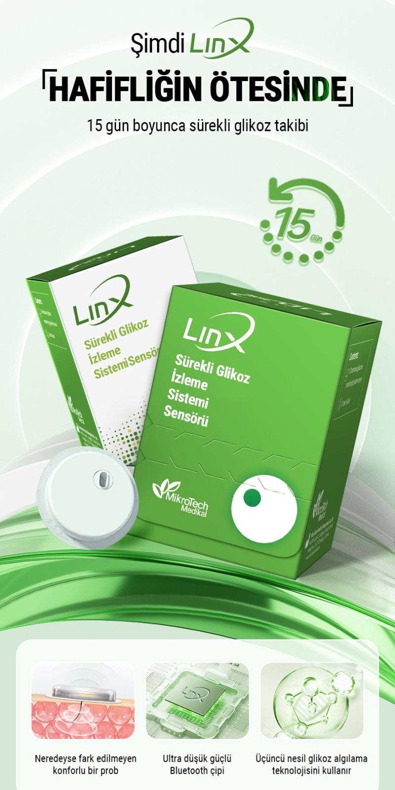 LinX Sürekli Şeker Ölçüm Sensörü